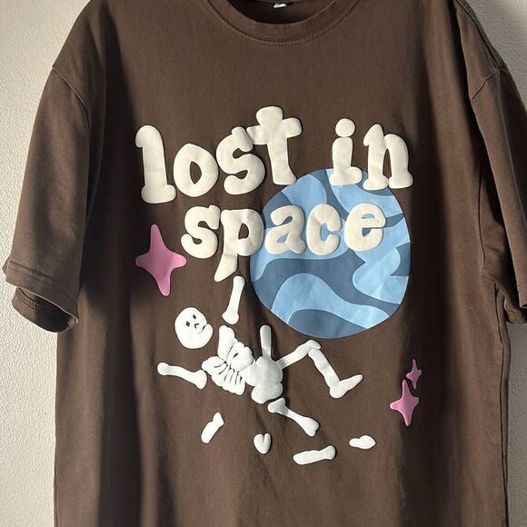Uni sex LOST IN SPACE skeleton letter place t shirt medium skull - Picture 5 of 6